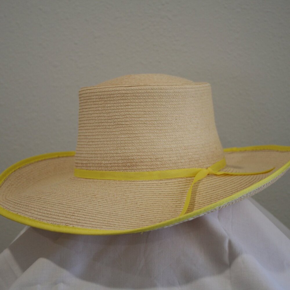 Sun Body Reata Hat 7 (56) Woven Straw Yellow Ribbon